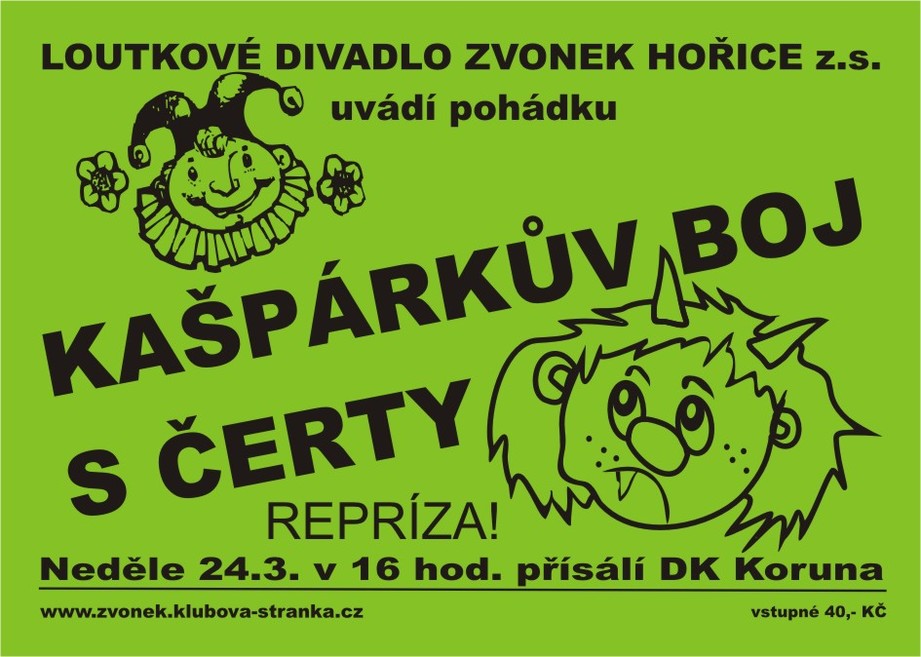 Loutkové představení Zvonek Hořice - Kašpárkův boj s čerty, DK Koruna_repríza.JPG